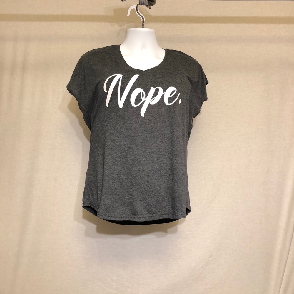 Anvil by Gilman Tri-Blend Customized “Nope” V-Neck